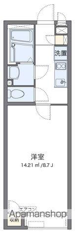 クレイノたからD(1K/2階)の間取り写真