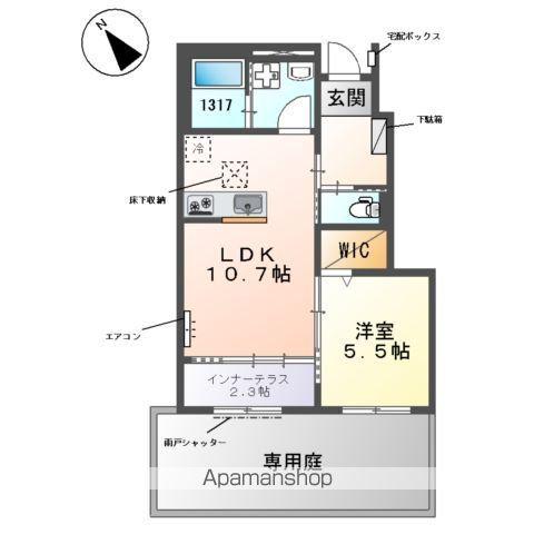 戸田市美女木アパート工事(1LDK/1階)の間取り写真