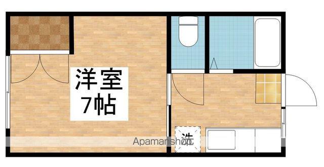 グリーンハイムⅡ(1K/1階)の間取り写真