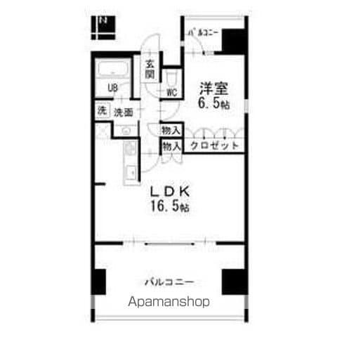 弥富通ライズ(1LDK/11階)の間取り写真