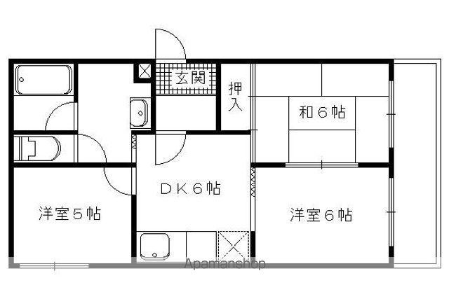 CENICIENTA北山(3DK/2階)の間取り写真