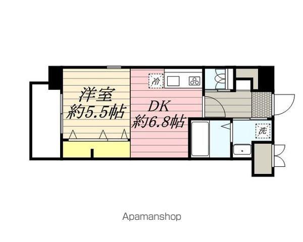 C.P.B.S(1DK/7階)の間取り写真