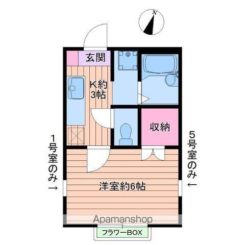 プレジ—ルⅡ(1K/1階)の間取り写真