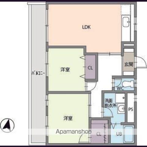 イーストパーク(2LDK/1階)の間取り写真