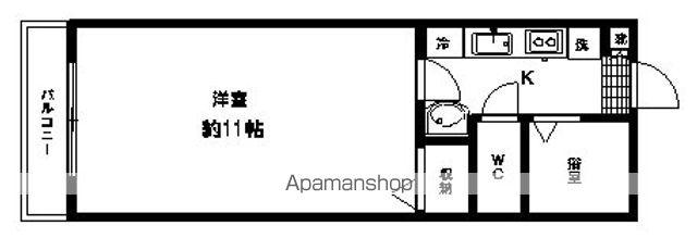 スペリオール北山(1K/1階)の間取り写真