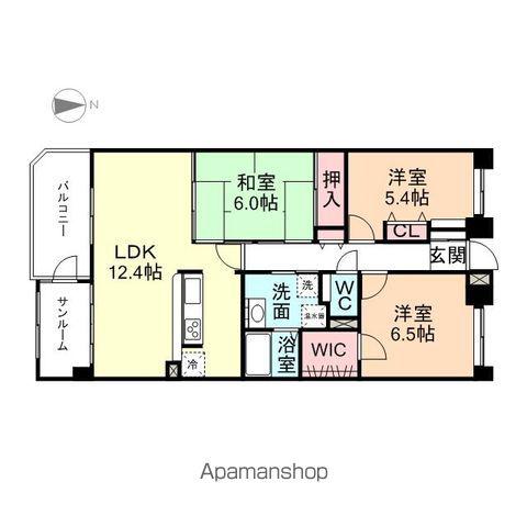 シェモア堀川(3LDK/2階)の間取り写真