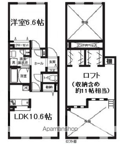 PRIMA VILLAGE 参番館(1LDK/1階)の間取り写真