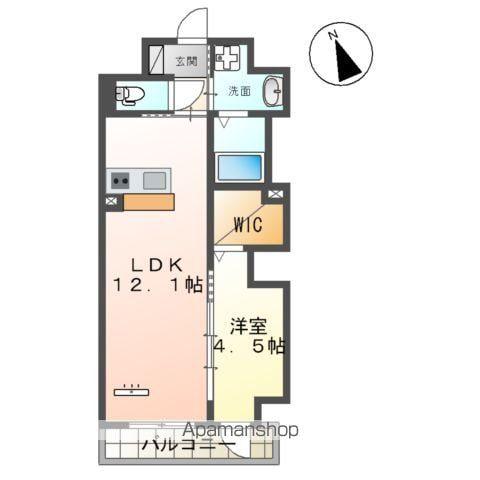 TIARA本町(1LDK/3階)の間取り写真