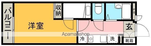 レオパレスひご坪井(1K/3階)の間取り写真