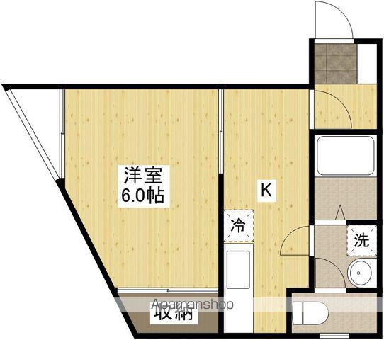 國廣ビル(1K/3階)の間取り写真