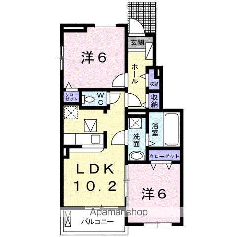 プロスペリテ(2LDK/1階)の間取り写真
