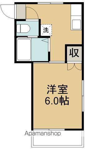 コーポF(1K/2階)の間取り写真