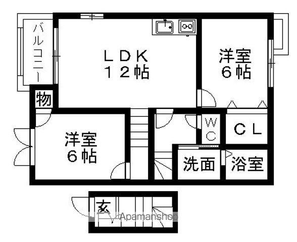 アンソレイエハイム(2LDK/2階)の間取り写真