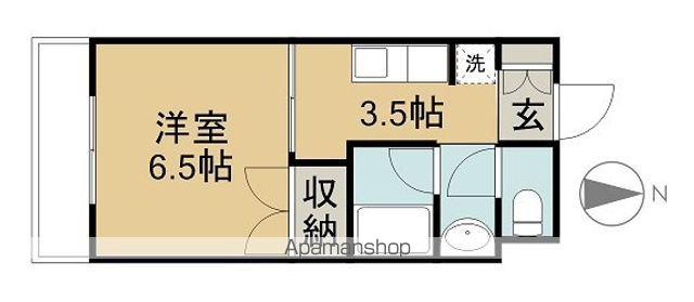 メイプルタウン(1K/3階)の間取り写真