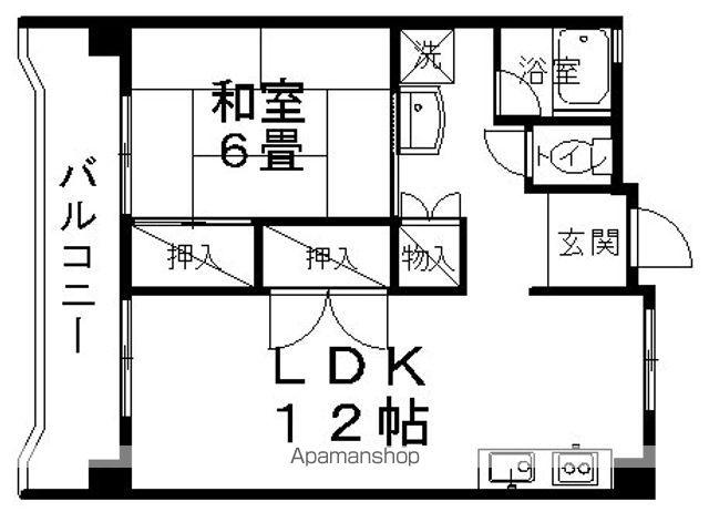 レジデンス美須々(1LDK/2階)の間取り写真