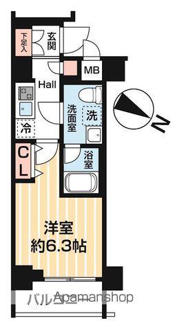 MAXIV BANDOBASHI TWIN イースト(1K/2階)の間取り写真