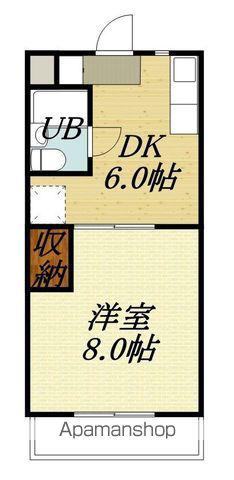マンションアランフェス(1K/2階)の間取り写真