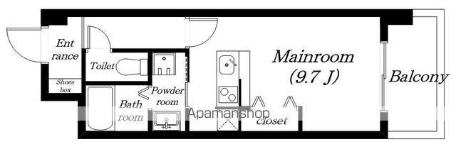 グランノーヴァ(ワンルーム/5階)の間取り写真