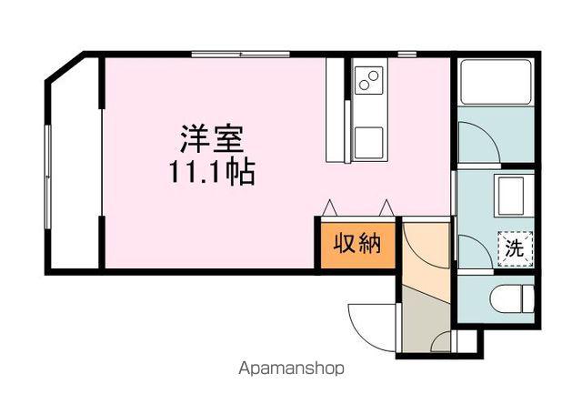 ポルシェ松浜(ワンルーム/1階)の間取り写真