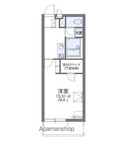 レオパレスレインボーロード(1K/1階)の間取り写真