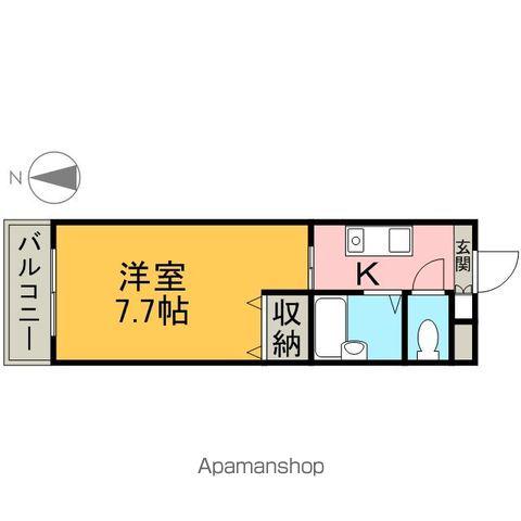 ハイツ丸の内(1K/3階)の間取り写真