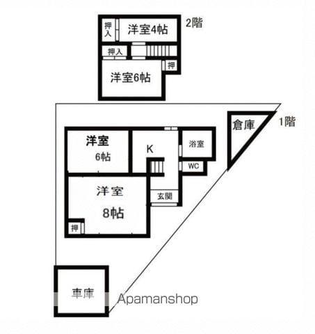 西鉄天神大牟田線 下大利駅 徒歩45分 2階建 築47年(4K)の間取り写真