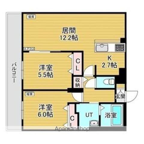 レジデンス白石中央Ⅱ(2LDK/5階)の間取り写真