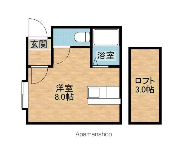 AMSスイート35B棟(ワンルーム/2階)の間取り写真