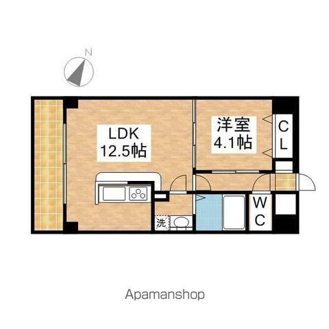 GRANDUKE新栄(1LDK/2階)の間取り写真