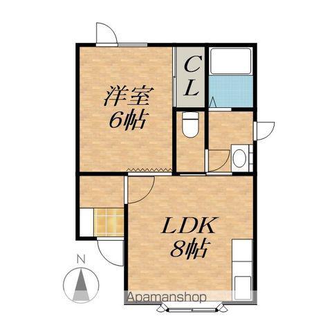 ハッピーハウス12C(1LDK/1階)の間取り写真