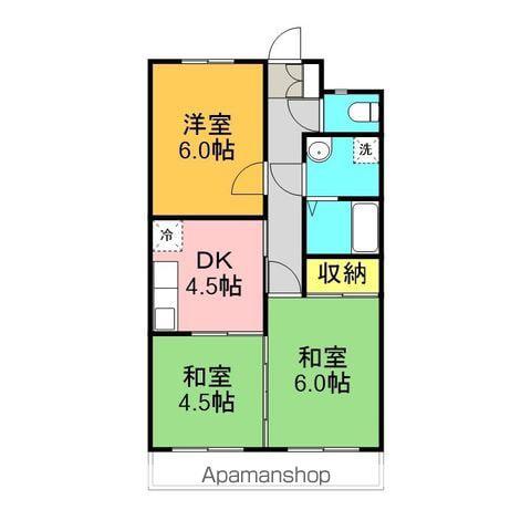 城北ハイツ(3K/2階)の間取り写真