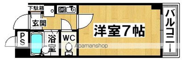 カーサ・ミガタ(1K/1階)の間取り写真