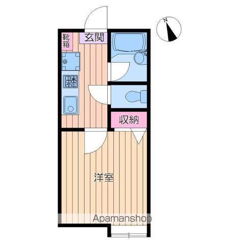 アロース西早稲田(1K/2階)の間取り写真