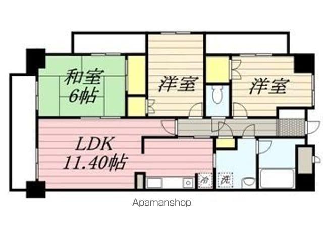 藤和シティーコープ名島(3LDK/5階)の間取り写真