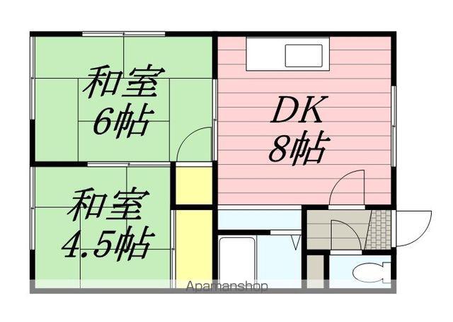 ダイヤハイツ(2DK/2階)の間取り写真