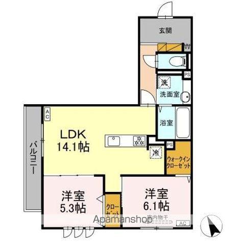 DS LIEN  D(2LDK/2階)の間取り写真