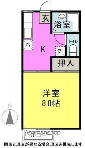 グランデュール米山(1K/1階)の間取り写真