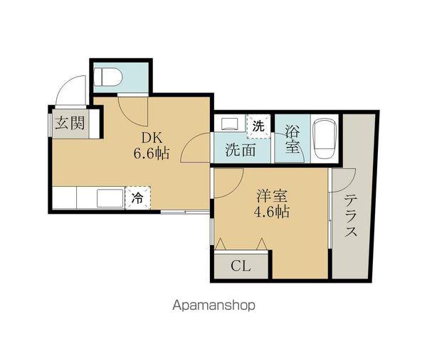 ベル・アミ(1DK/1階)の間取り写真