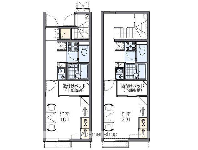 レオパレスSHU&KEI N(1K/1階)の間取り写真