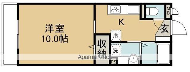 ラフィーネ(1K/2階)の間取り写真