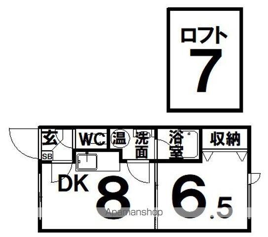コタンクル(1DK/2階)の間取り写真