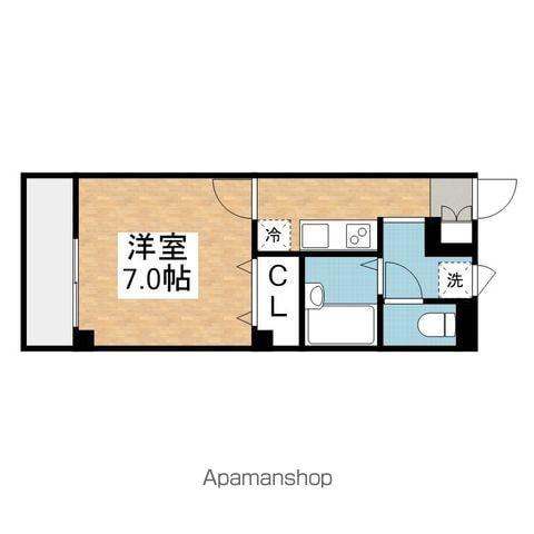 アンプルールフェールVERTⅡ(1K/1階)の間取り写真