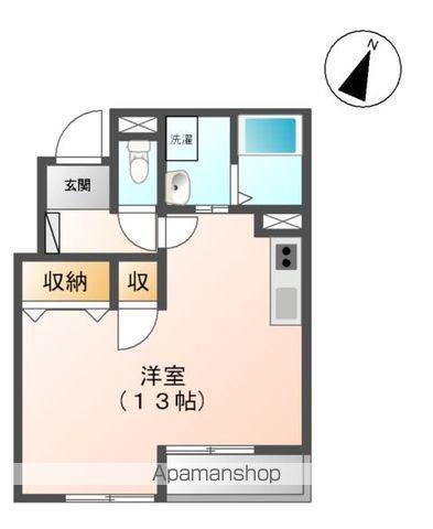 ルフラン(1K/1階)の間取り写真