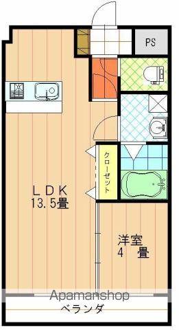 ルナピエーノ(1LDK/6階)の間取り写真