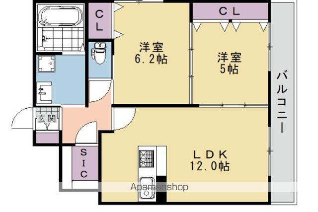 FIRST HILLS TAHARA(2LDK/1階)の間取り写真