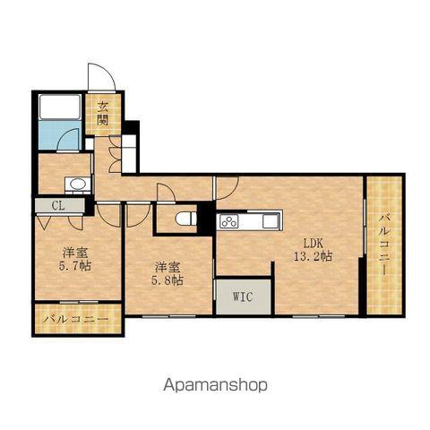 サウザンド和泉府中(2LDK/2階)の間取り写真