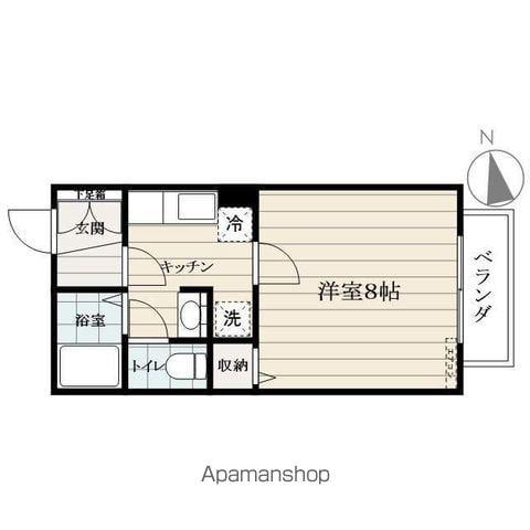 タウンコート七日町(1K/2階)の間取り写真