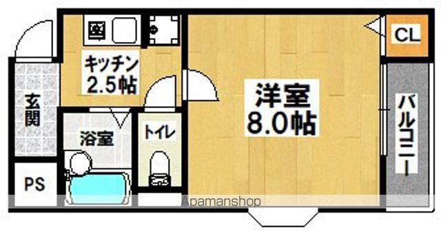 サザン三恵(1K/2階)の間取り写真