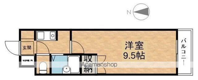 プラティア瀬田(1K/1階)の間取り写真