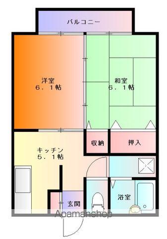 コーポアドバンスJ(2K/2階)の間取り写真